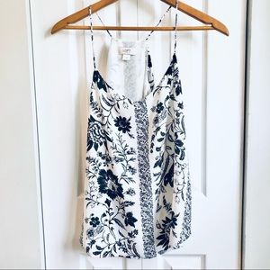 White Flowy Floral Print Tank Top 🖤AnnTaylor LOFT